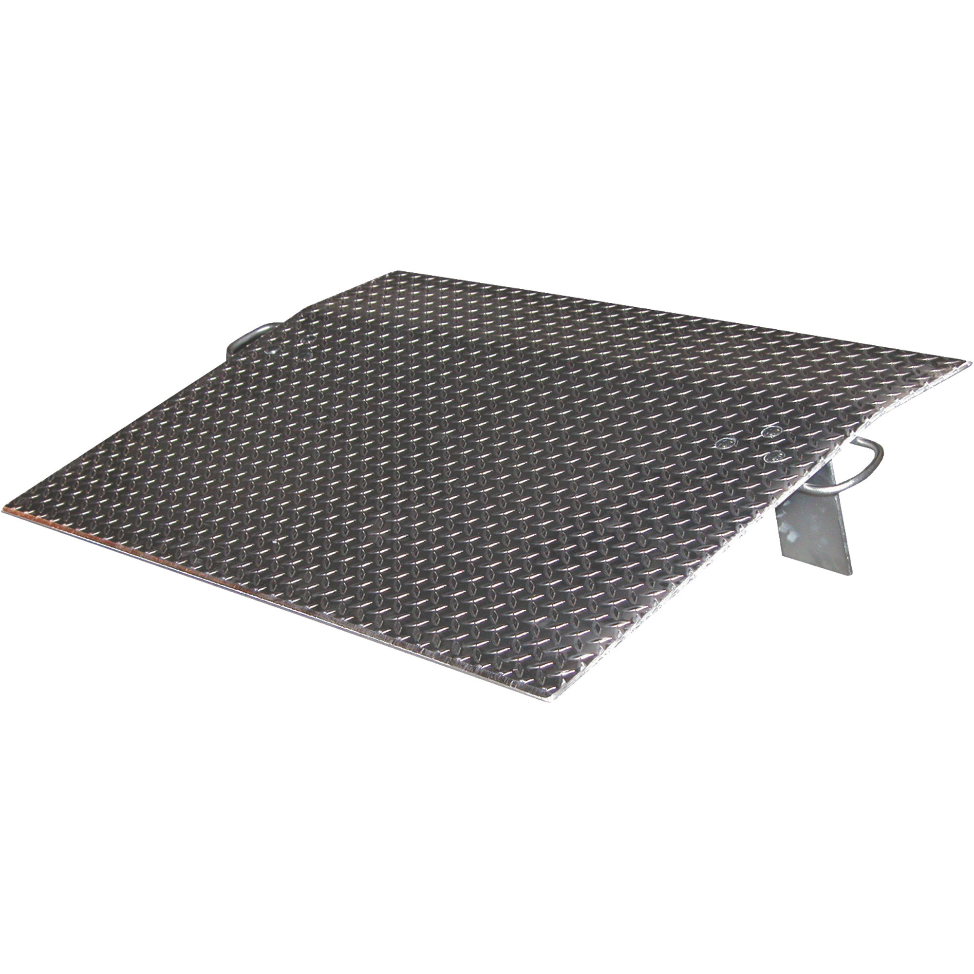 Vestil Economizer Aluminum Dockplate - 11,900-Lb. Capacity, 24in.L x 72in.W, Non-Skid Tread Plate, Model# EH-7224